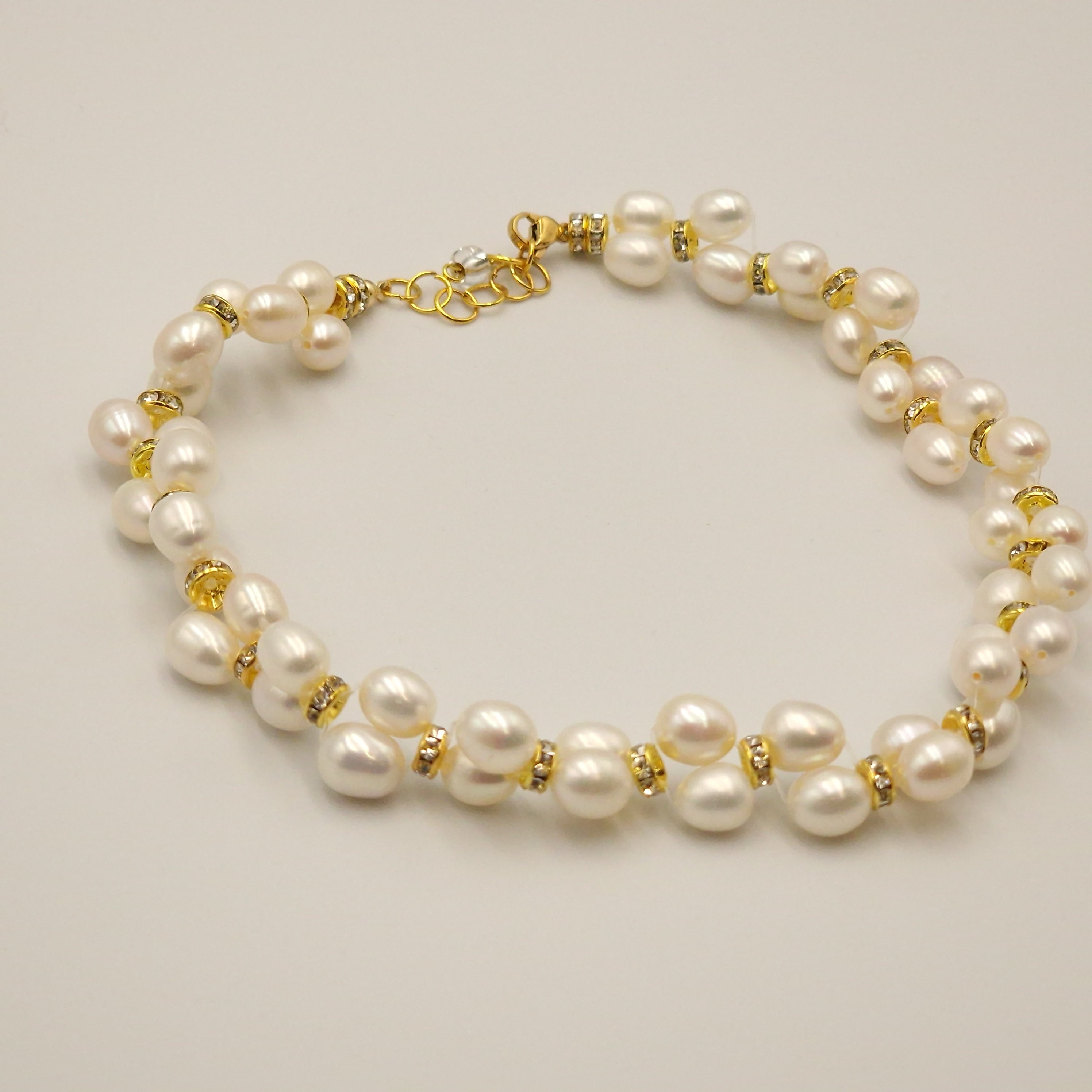 collier bracelet double choker perles eau douce May Bohème