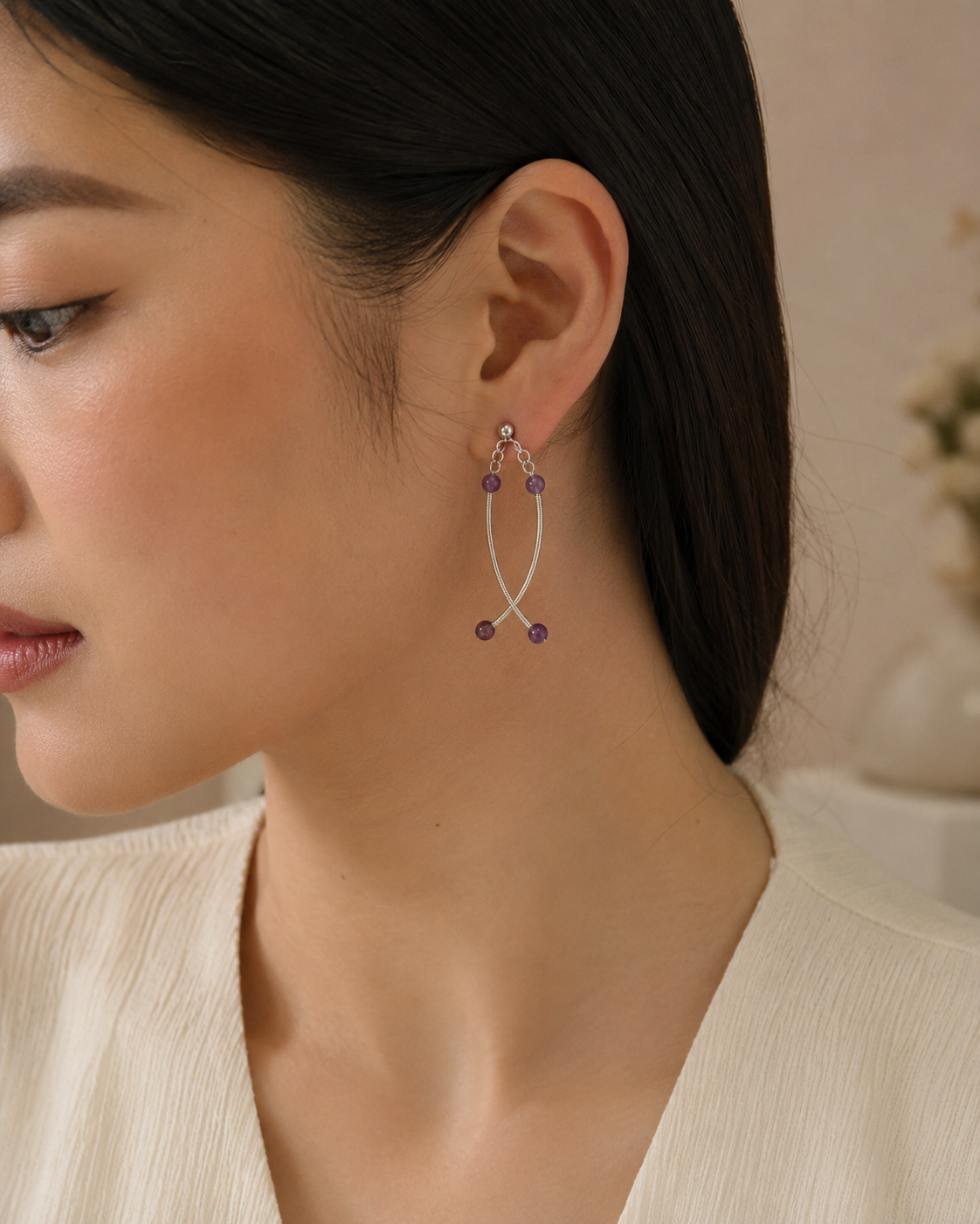 Boucles d'oreilles EA0025 porté